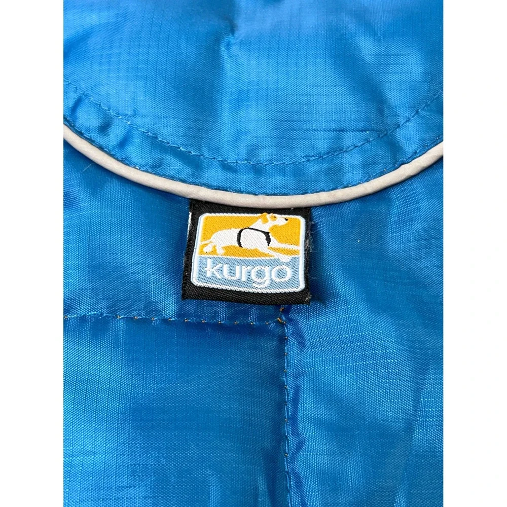 Kurgo Loft Dog Jacket Reversible Blue Orange Quilted Puffer Large Reflective